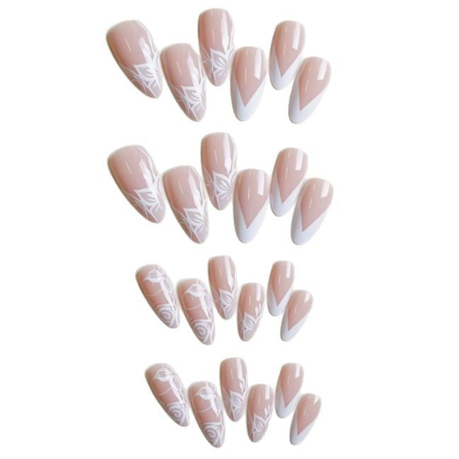 Künstlerische Florale Stiletto Nagelkunst Karnz