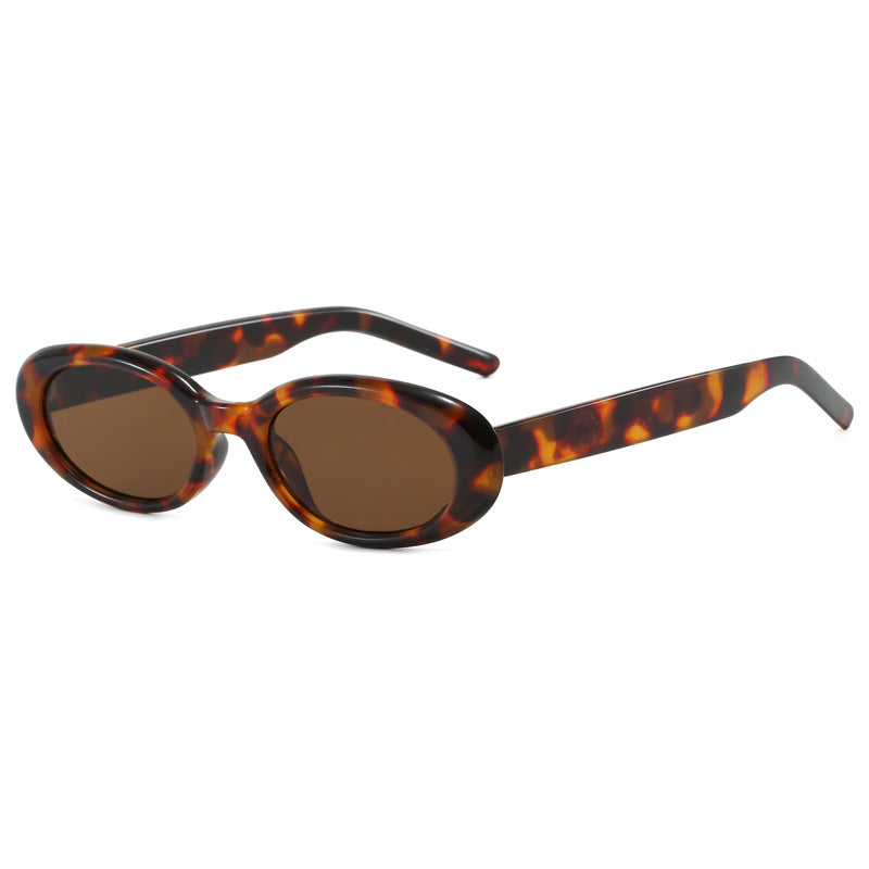 Damen ovale Sonnenbrille mit transparentem Effekt und UV-Schutz Karnz