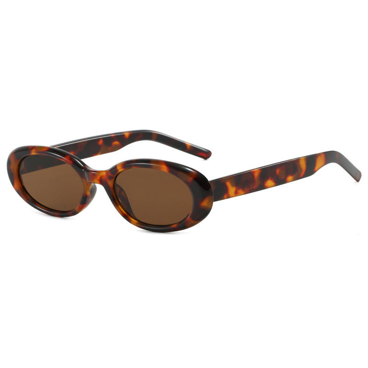 Damen ovale Sonnenbrille mit transparentem Effekt und UV-Schutz Karnz