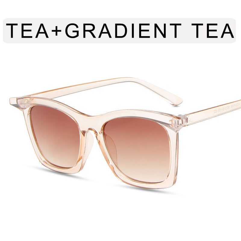 Damen Cat-Eye Sonnenbrille mit gradienten Gläsern und transparentem Rahmendesign Karnz