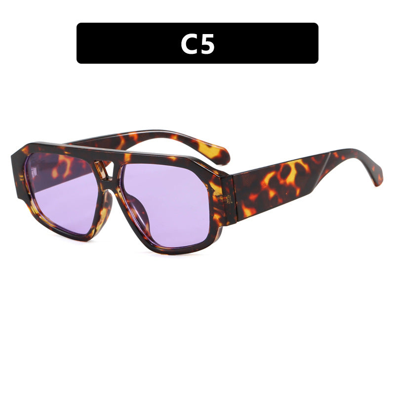 Damen Sonnenbrille mit auffälligem Octagon-Design und UV-Schutz Karnz