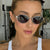 Damen modische Sonnenbrille im eleganten Ovaldesign mit hochwertigem Metallrahmen Karnz