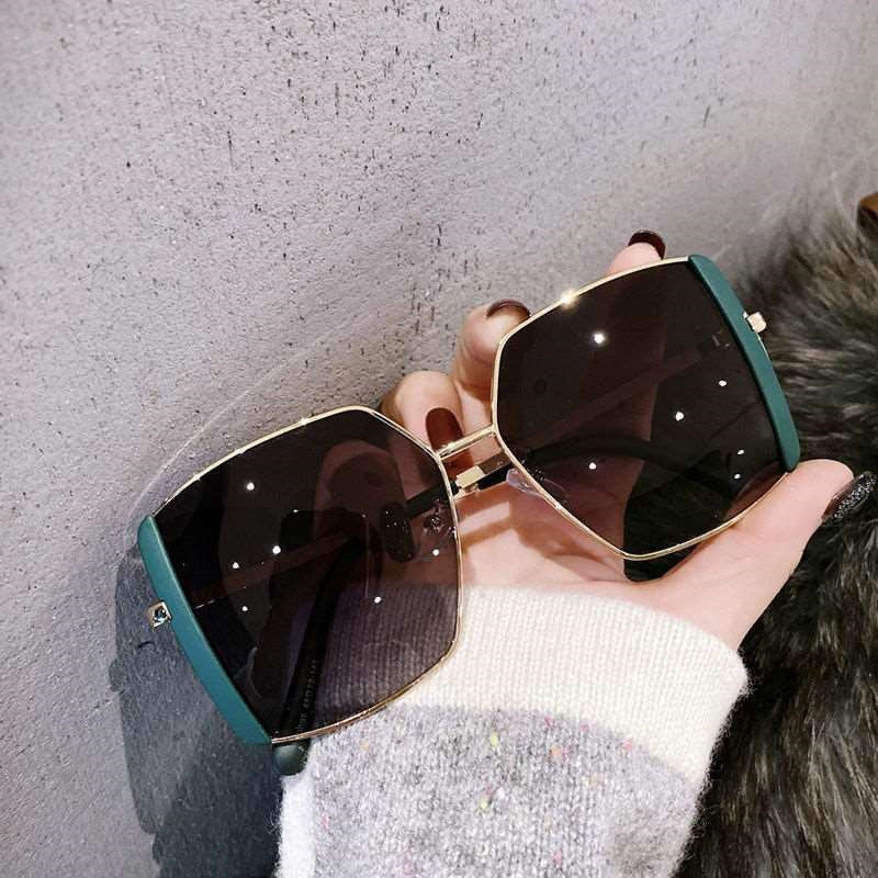 Damen trendige quadratische Sonnenbrille Karnz