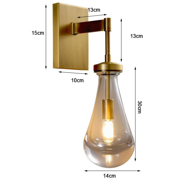 Elegante Glas Wandlampe