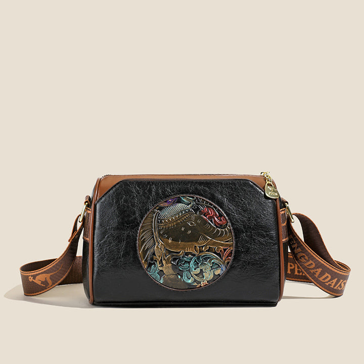 Vintage-inspirierte Leder-Crossbody-Tasche Karnz