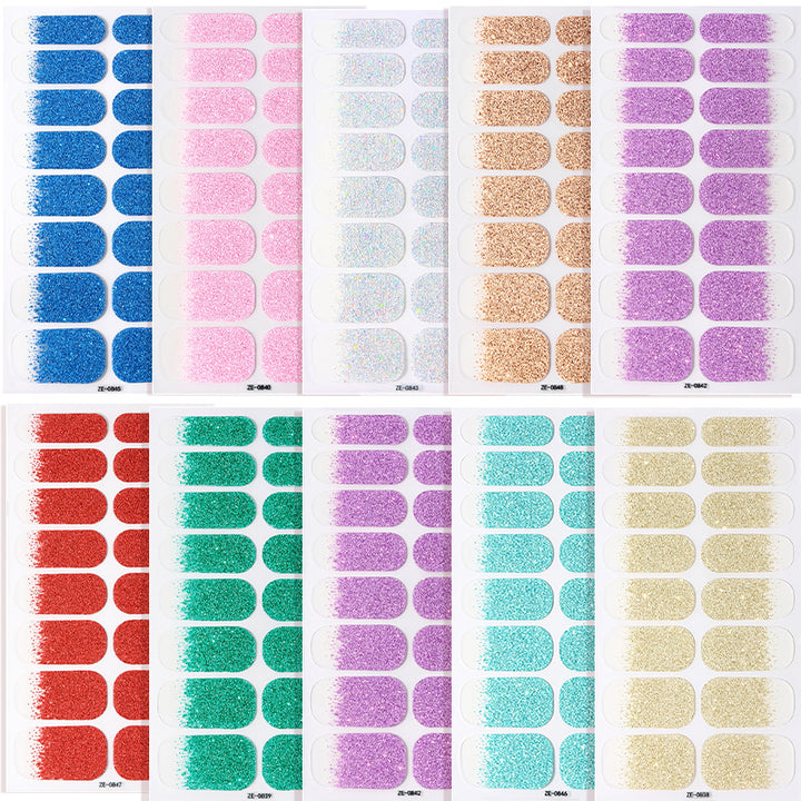 Glitzer Ombre Nagel Wraps