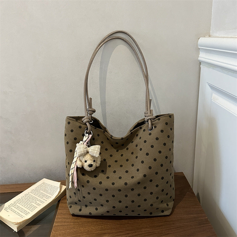 Verspielte Polka-Dot-Stofftasche