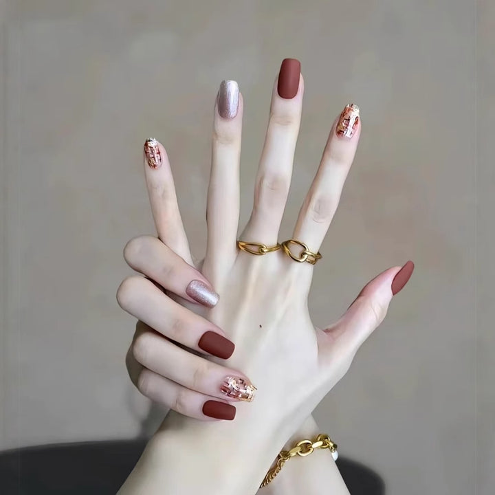 Premium Künstlerischer Press-On Nagelset