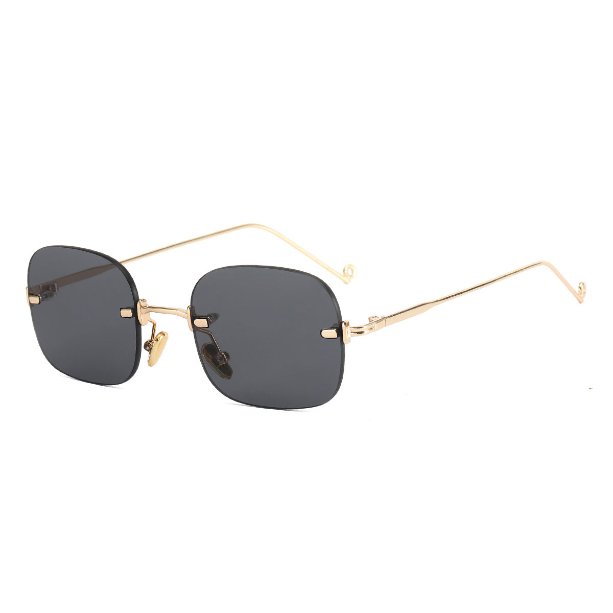 Damen Elegante quadratische Sonnenbrille mit luxuriösem Metallrahmen Karnz