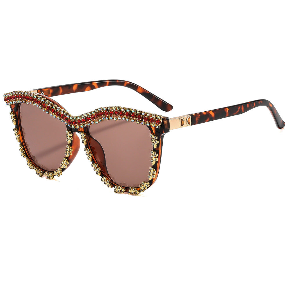 Damen Sonnenbrille mit luxuriösem Kristallbesatz Karnz