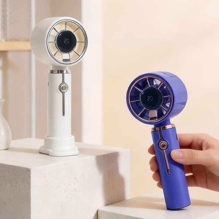 Damen Tragbarer Mini-Lüfter mit USB-Ladefunktion und stylischem Design Karnz