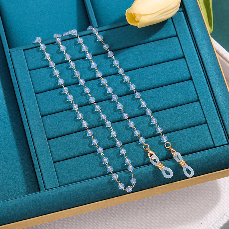 Elegante Perlenbrille Halterkette Karnz