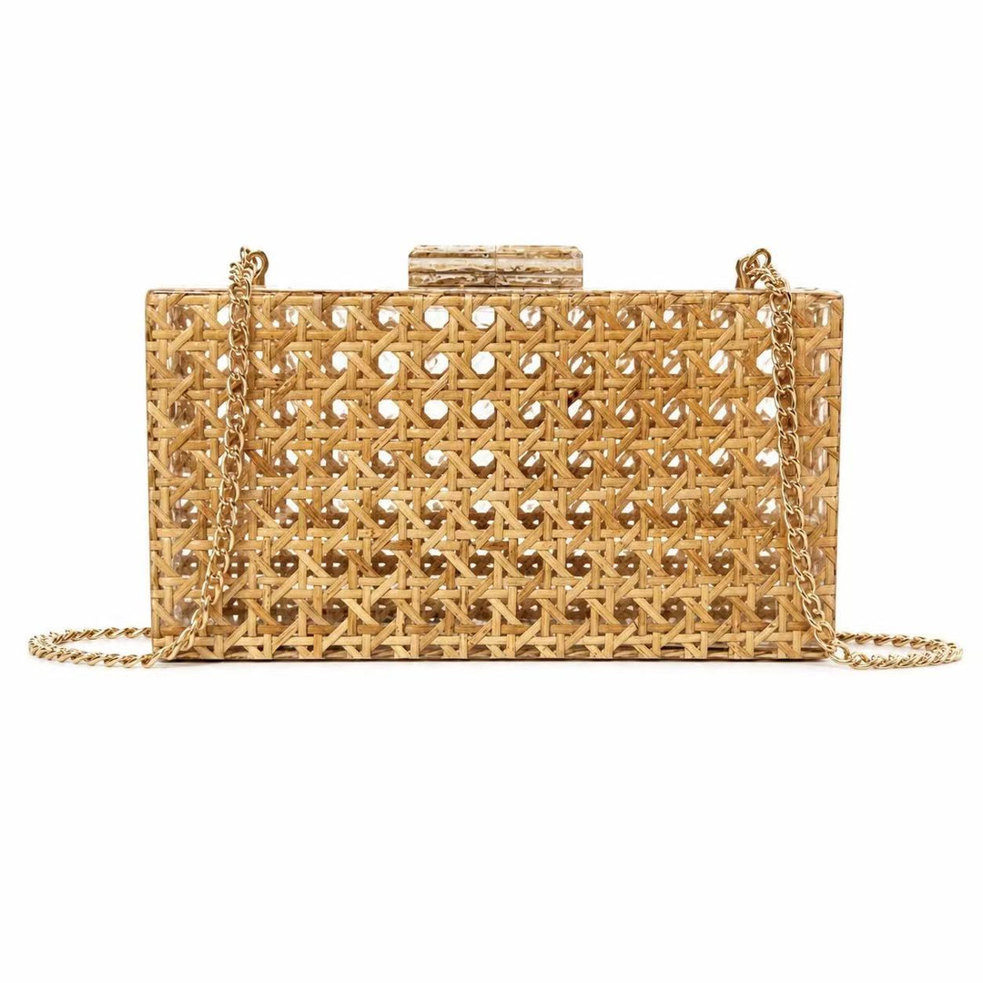 Gewebte Rattan-Clutch