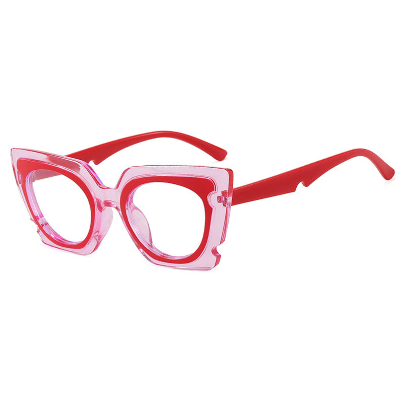 Damen oversized Sonnenbrille mit extravagantem Rahmen und UV-Schutz Karnz