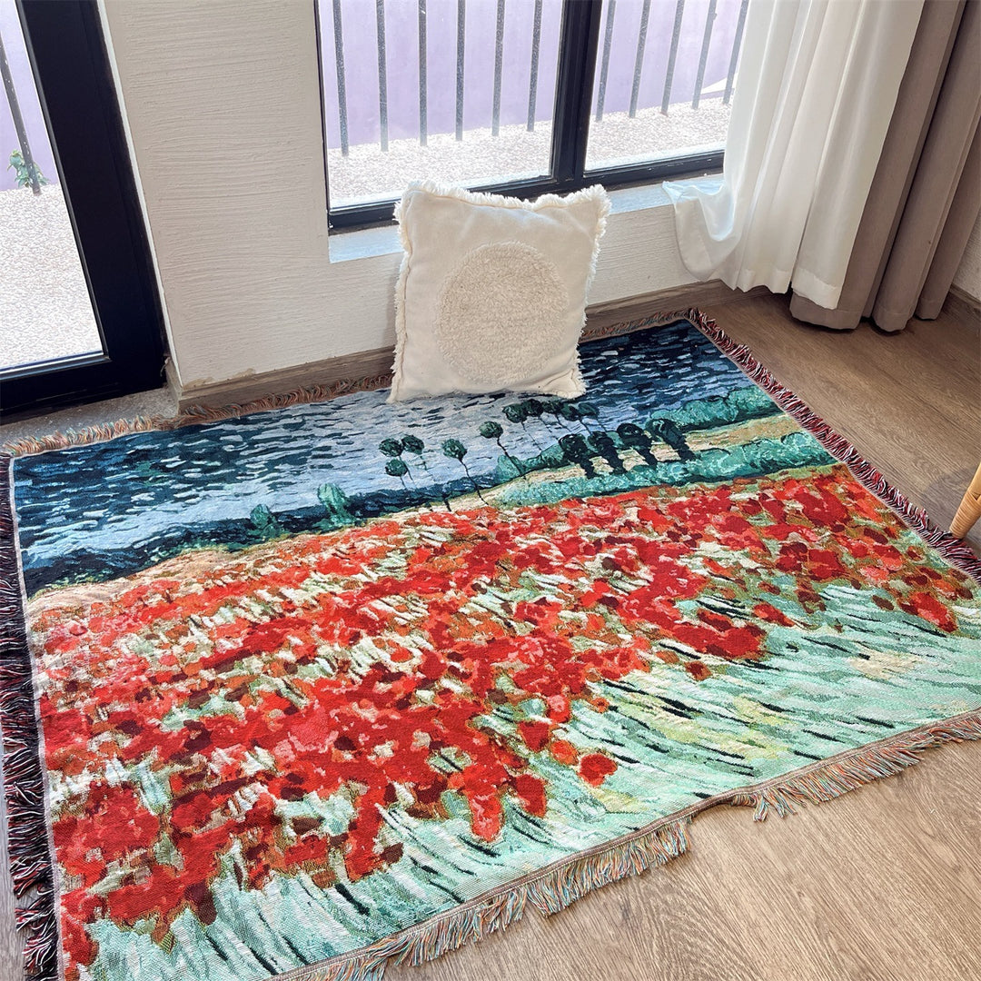 Künstlerischer floraler Wandteppich-Wurfdecke