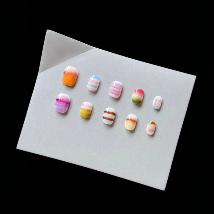 Künstlerisches Farbverlauf-Nageldruck-Set