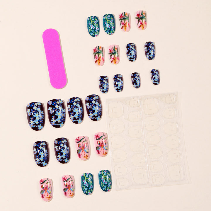 Vibrantes Floral Nail Art Design Karnz