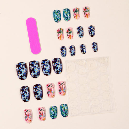 Vibrantes Floral Nail Art Design Karnz