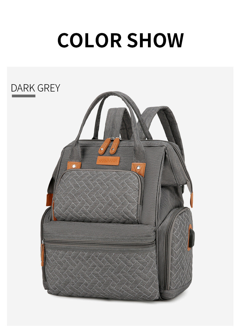 Stylische Multi-Pocket Wickeltasche Karnz