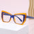 Damen Modische Brille mit auffälligem, geometrischem Rahmen Karnz