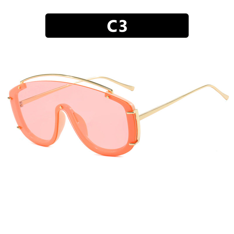 Damen futuristische Oversized-Sonnenbrille Karnz