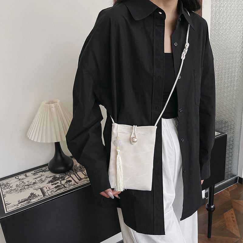 Elegante Texturierte Mini Crossbody Tasche Karnz