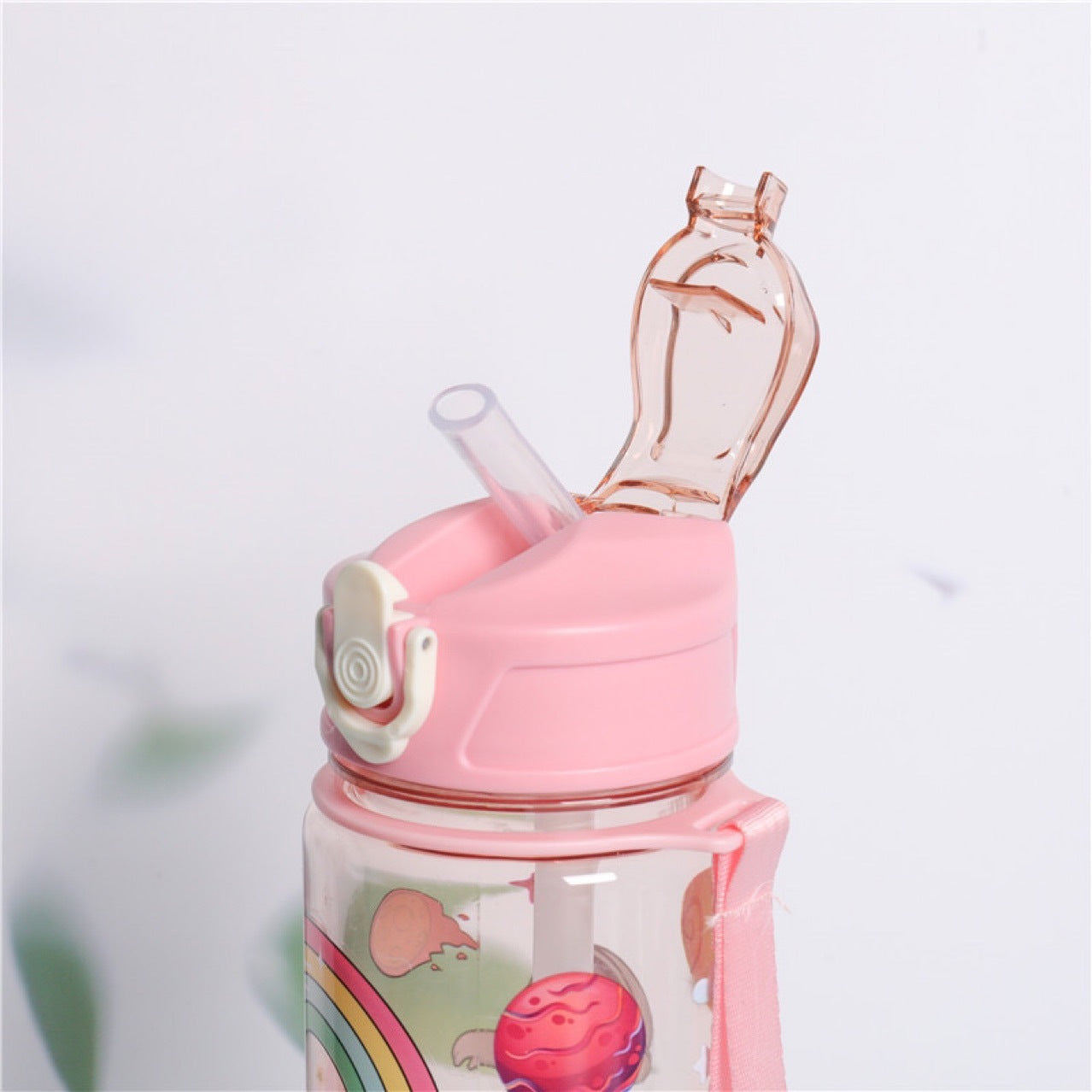 Damen Motivierende Tritan Trinkflasche mit praktischem Klappverschluss Karnz