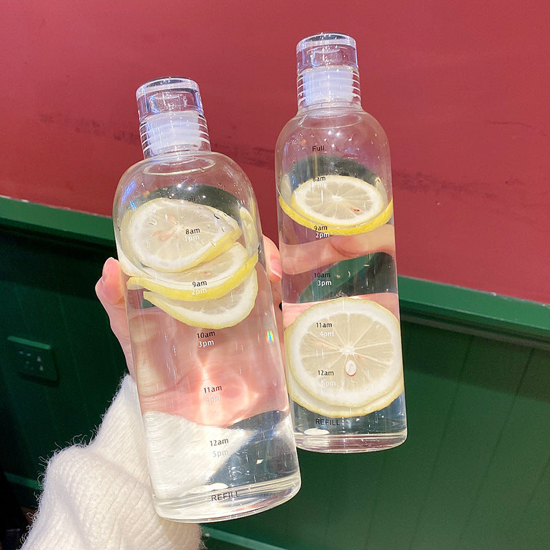 Damen Motivations-Wasserflasche mit Zeitmarkierungen Karnz