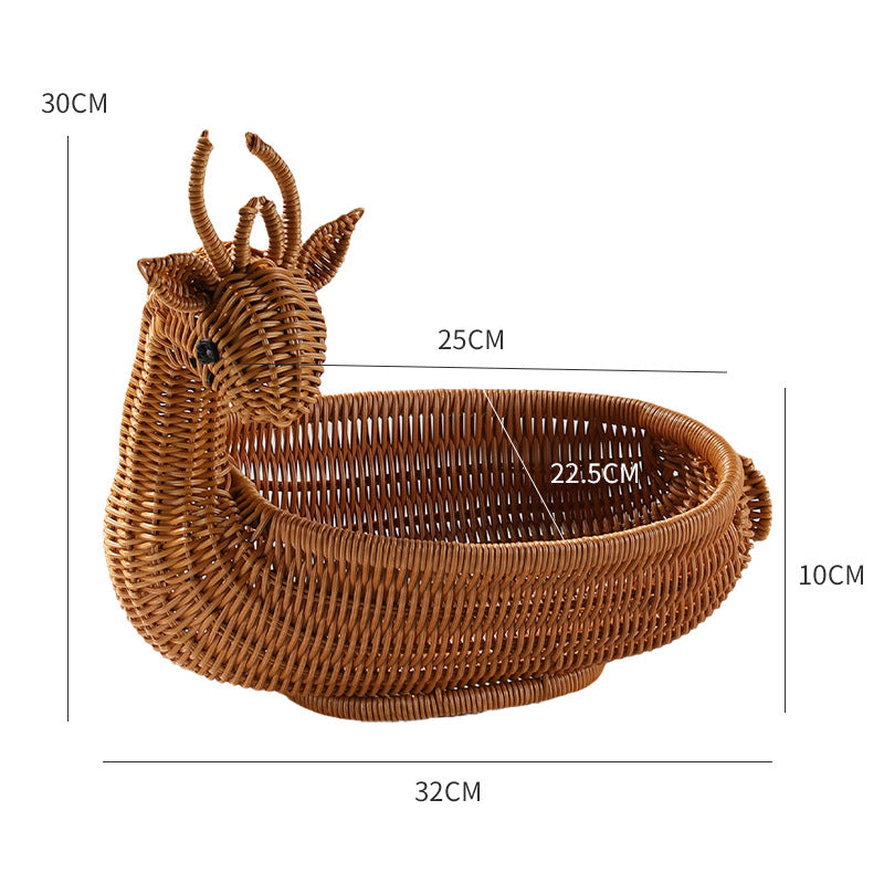 Unisex Geflochtener Dekorationskorb in Entenform Karnz