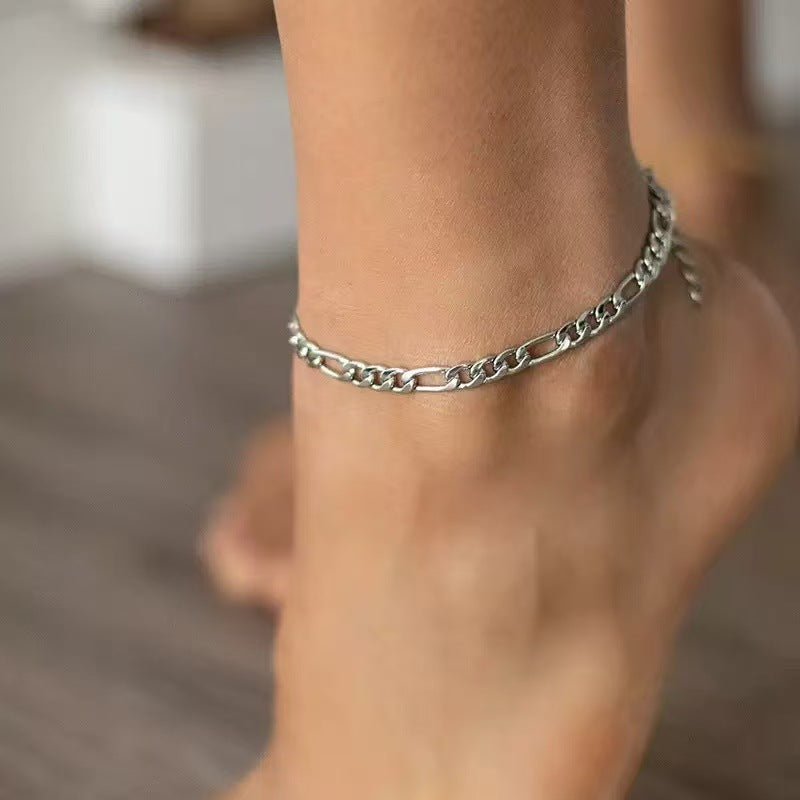 Elegante Gliederkette Fußkettchen Karnz