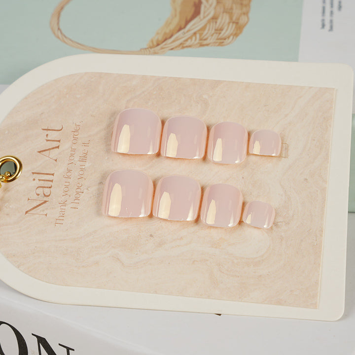 Glänzendes kurzes Press-On-Nagelset Karnz