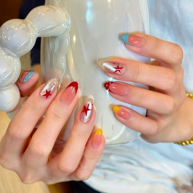 Verspielt Hase-Themen Press-On Nagelkunst Set Karnz
