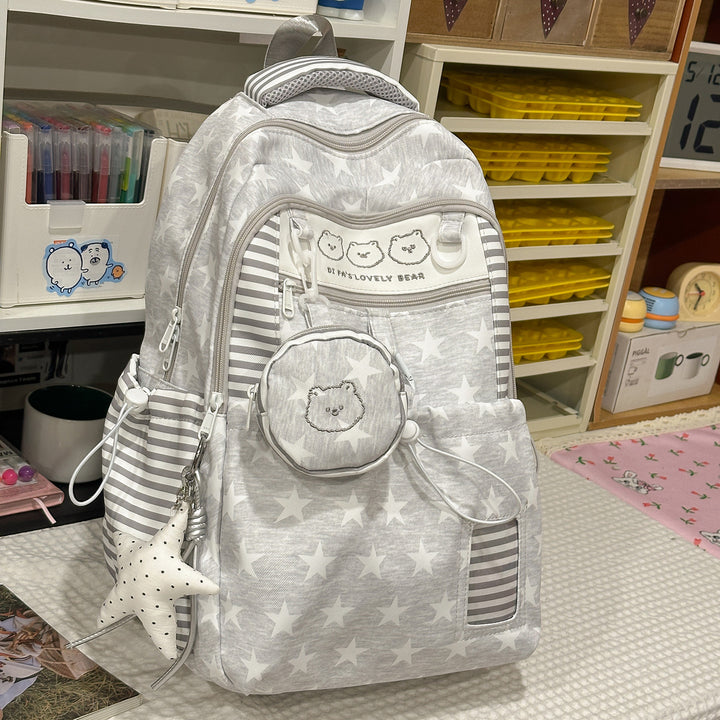 Multi-Taschen Sternmuster Rucksack Karnz