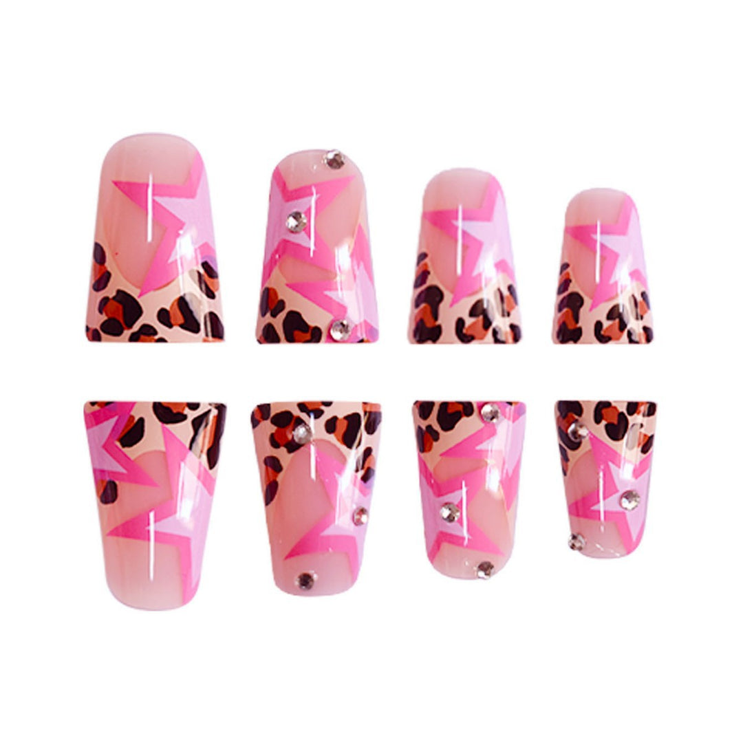 Künstlerisches mit Sternen verziertes Press-On Nail Set Karnz