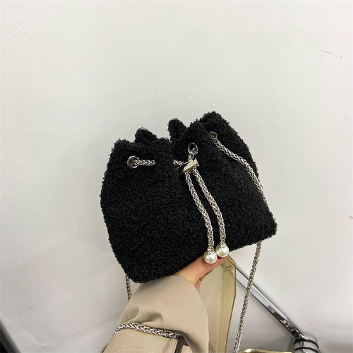 Plüsch Zugband Eimer Tasche