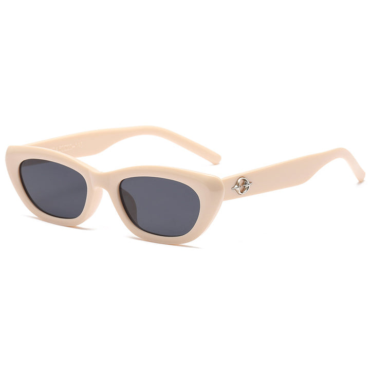 Damen Cat-Eye Sonnenbrille mit elegantem transparentem Rahmen und UV-Schutz Karnz