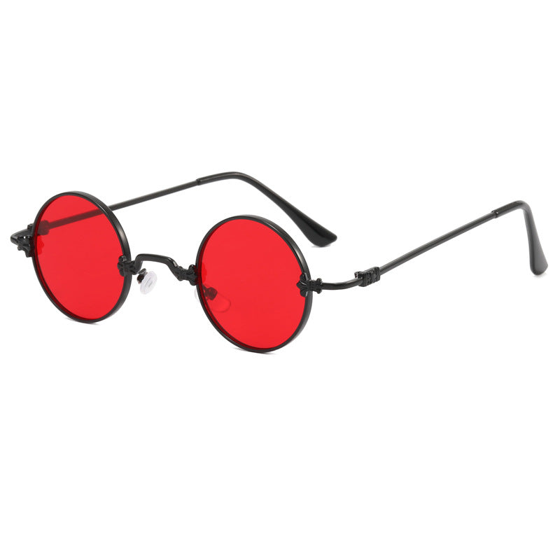 Damen modische runde Brille mit hochwertigem Metallrahmen und flexiblen Bügeln Karnz
