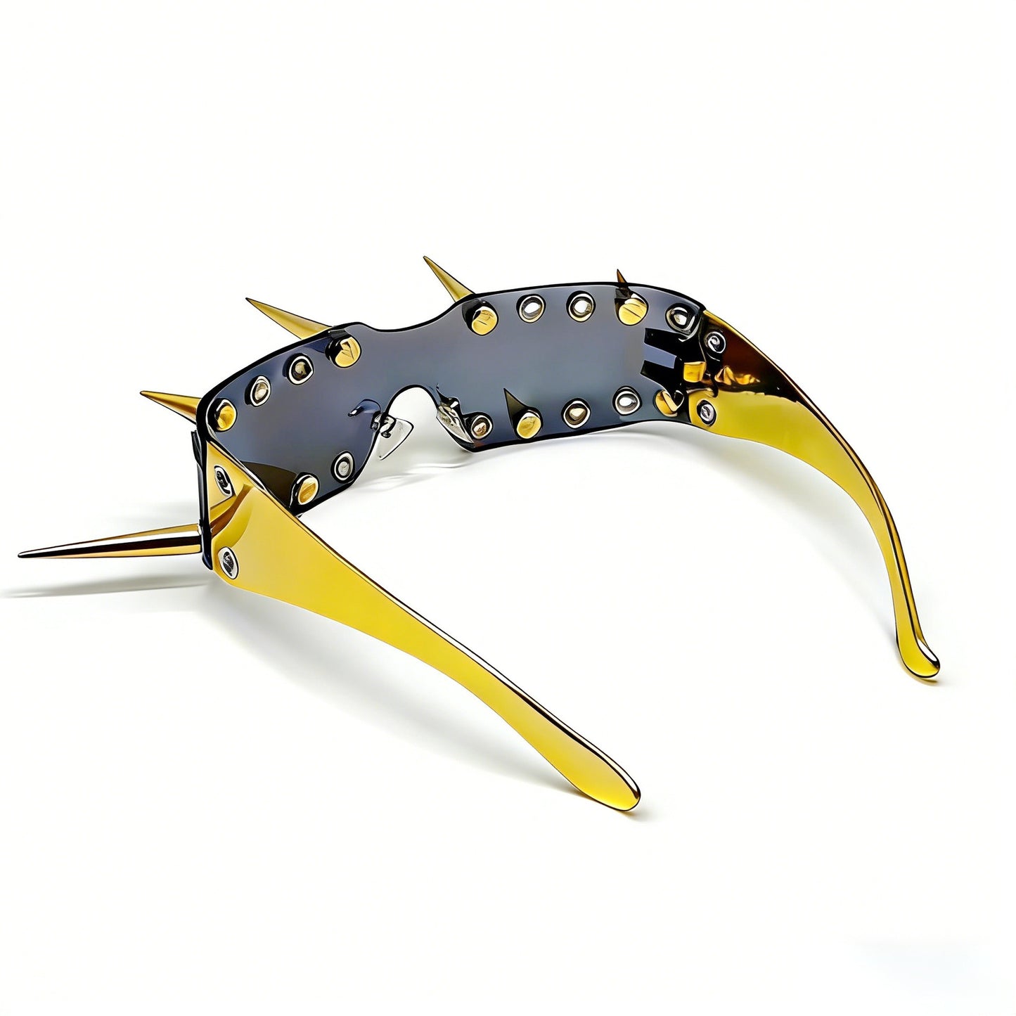 Damen Sportliche Sonnenbrille mit auffälligem Design und Spikes Karnz