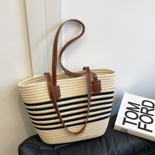 Gestreifter Gewebter Strandtasche Karnz