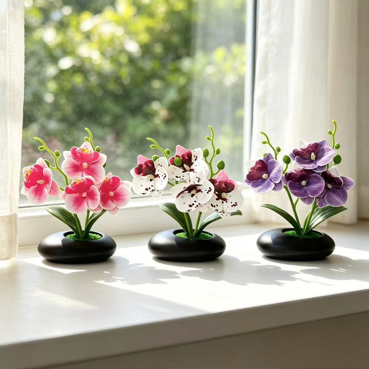 Elegante künstliche Orchideenblumenarrangements für die Innendekoration