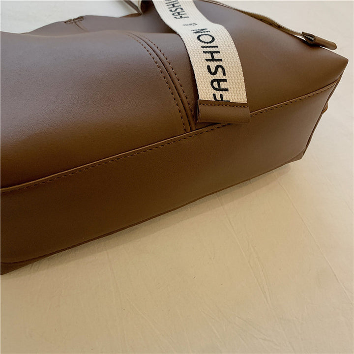 Stilvolle Kunstleder Tote Bag mit strukturiertem Griff