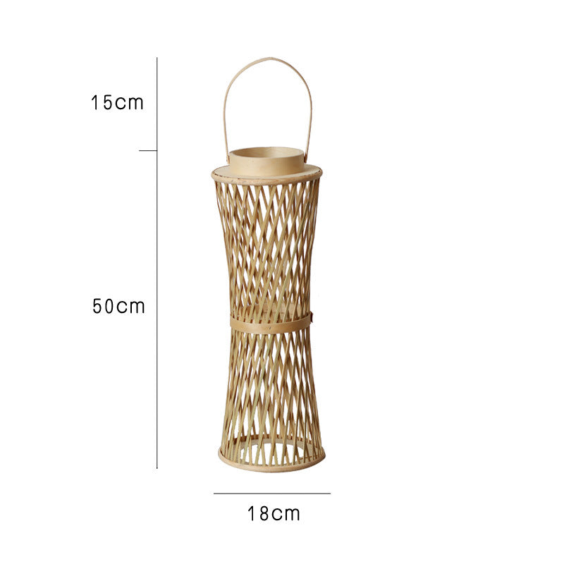 Elegante Laterne aus Rattan Karnz