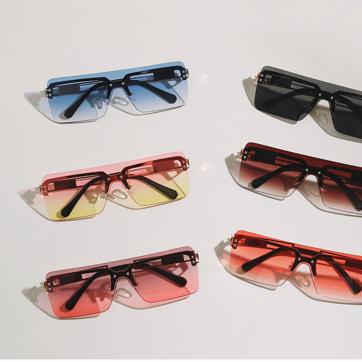 Damen oversized Sonnenbrille mit modernem geometrischem Design Karnz