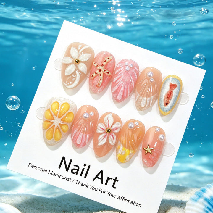 Künstlerische Florale Nagelkunst Press-Onéments