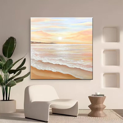 Küsten Sonnenuntergang Leinwand Kunstwerk