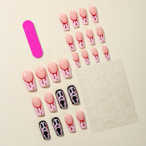 Gothic Blood-Spatter Acryl-Nagelkunst Extensions Karnz
