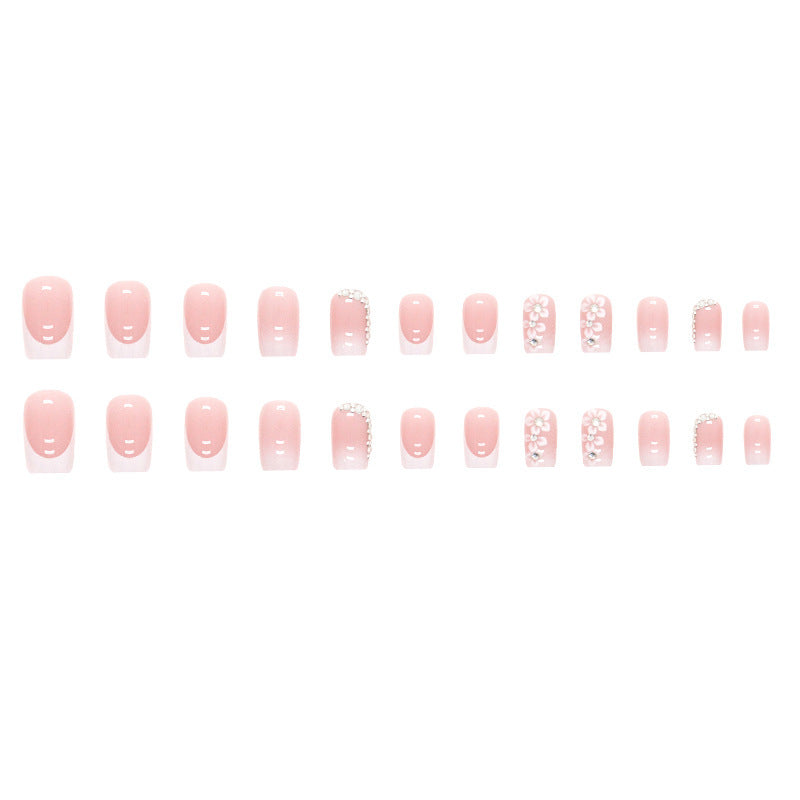 Deluxe Floral Acryl Press-On Nageltipps Karnz