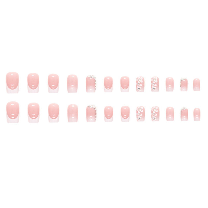 Deluxe Floral Acryl Press-On Nageltipps Karnz