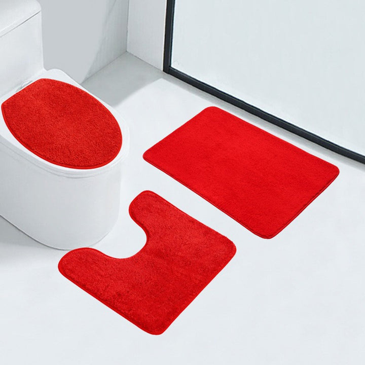 Weiches Plüsch-Badezimmermatten-Set