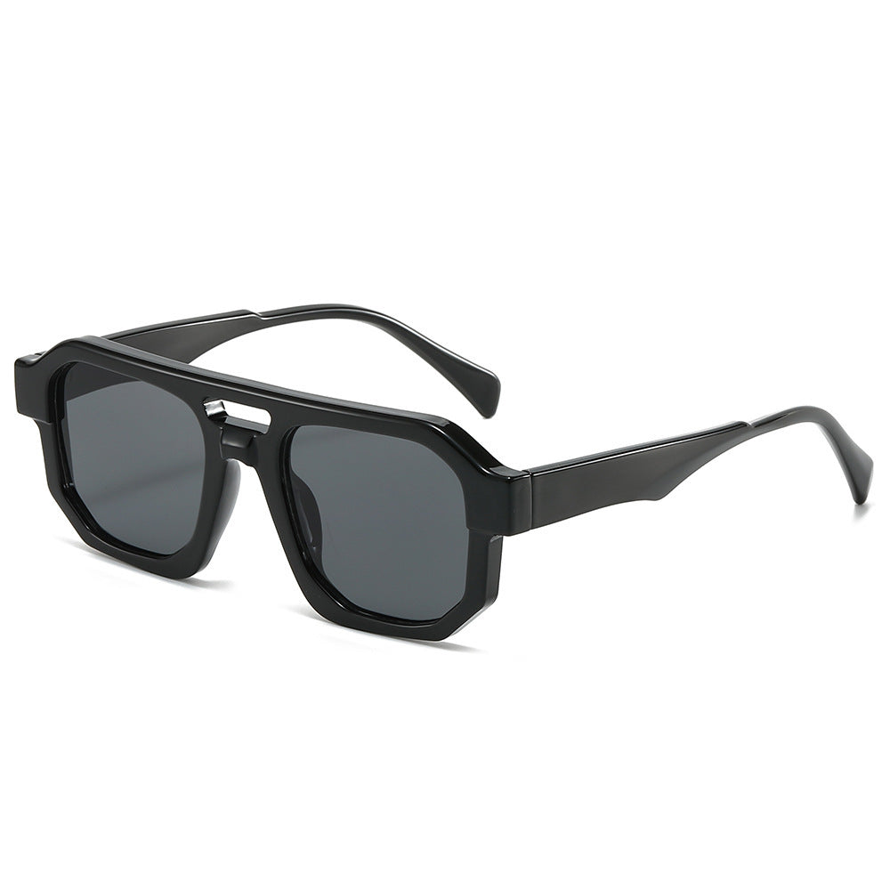 Fashion-Forward Geometrische Übergroße Sonnenbrille Karnz